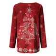 thumbnail image 5 of Long Sleeve Shirts for Women Dressy Casual Crew Neck Hem Flowy Tops Color Block Geometry Printed Oversized Loose Tunic Shirts Graphic Tees for Spring Fall #B06-Orange S, 5 of 5