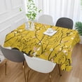 thumbnail image 5 of Coolnut Floral Pattern Tablecloth, Waterproof Washable Polyester Square Table Cover, Durable Tablecloth for Kitchen Dining Table Party Decor, 60"X 90", 5 of 7