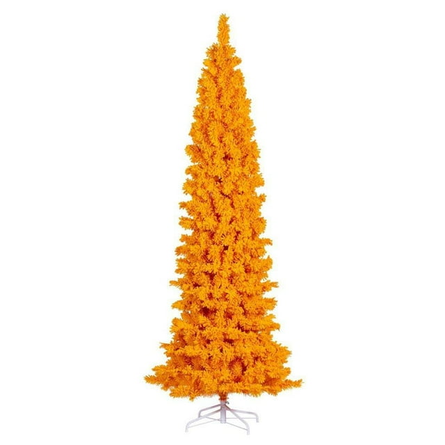 Árbol de Navidad Vickerman 730577-2m x 27cm Delgado y Flocado Amarillo