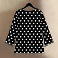 thumbnail image 4 of HLKJKLS Long Sleeve Shirts For Women Casual Button Long Sleeve Printed Top Bamboo Hemp Fabric V Neck Loose Black S-Xxl, 4 of 4