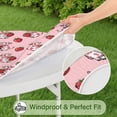 thumbnail image 5 of Pink Cow Strawberry Pattern Round Fitted Tablecloth with Elastic Edge,Dining Table Cover Waterproof,Outdoor Round Tablecloth for Camping,Dining,Indoor and Outdoor, 5 of 7