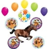 Spirit Riding Free Party Supplies 11 pc Birthday Balloon Bouquet Decorations with Galloping Horse