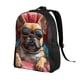 thumbnail image 2 of Disketp French Bulldog In Sunglasses Mochila Unisex de Apertura Lateral Completa, Mochila para Laptop para Escuela, Trabajo y Viajes, 2 of 8