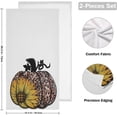 thumbnail image 2 of SKYSONIC 2 Pack Pumpkin Sunflower Leopard Hand Towels, Ultra Soft and Absorbent, Harvest Autumn Fall Decorative Fingertip Towel for Home, Bathroom, Kitchen, 28.3"x14.4", 2 of 5