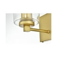 thumbnail image 6 of Living District Kacey 1-Light Iron & Glass Bath Sconce in Brass/Clear, 6 of 6