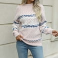 thumbnail image 4 of Snowflake Christmas Sweaters for Women 2025 Long Sleeve Neck Xmas Knitted Pullover Sweater Jumper Tops, 4 of 8