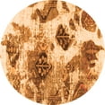 thumbnail image 1 of Ahgly Company Indoor Round Abstract Orange Modern Area Rugs, 7' Round, 1 of 4