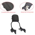 thumbnail image 5 of Wsays Respaldo vertical desmontable de altura estándar para pasajero compatible con modelos Harley Softail FLDE FLHC FLHCS FLSL FXBB FXBBS y FXST 2018-2024, color negro brillante, 5 of 5