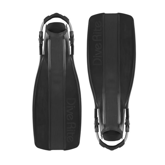 DIVE RITE XT Black Fins - S/S Strap W/Swivel Buckle, Size: S (ES510-SMALL)