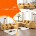 thumbnail image 4 of MOONMISS Boucle Fabric Upholstered L-Shape Comfy Oversized 3-4 seat Modular Sectional Sofa, 4 of 5