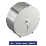 Bobrick Jumbo Toilet Tissue Dispenser, Stainless Steel, 10.625W x 10.625H x 4.5D