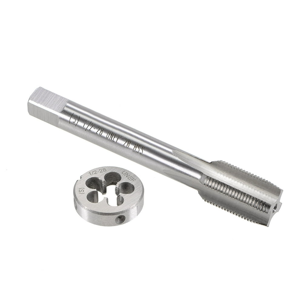 1/2"28 UNEF Tap and Die Set, HSS Machine Thread Tap with Round