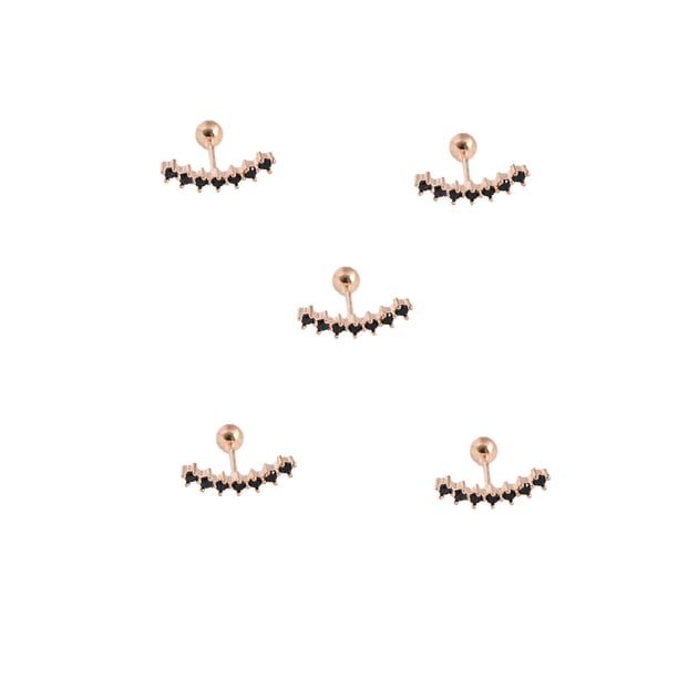 Qarigey Pendientes de 5 piezas, accesorios de joyería con pasador chapado en el cuerpo, recuerdos de fiesta de moda Tragus para mujeres y niñas tipo 1 Ropa, zapatos y accesorios Miscelánea tipo 6 Qarigey AP009682-06B