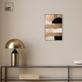 thumbnail image 3 of Sunny Cloudy Gold Brown Earthy Abstract Canvas Wall Art by Art Remedy, Silver Floater Frame, 10"x15", 3 of 7