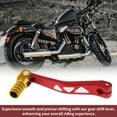 thumbnail image 5 of Folding Motorcycle Gear Shifter Lever for Yamaha TTR 50cc Aluminum Alloy Pedal Shift Lever Arm Red and Gold Tone, 5 of 6