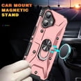 thumbnail image 2 of Case for iPhone 16,Military Grade Drop Full-Body Shockproof Protective Built in 360° Rotate Magnetic Kickstand Ring Holder Phone Case for iPhone 16,6.1 Inch 2024 (Rose Gold), 2 of 18