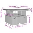 thumbnail image 4 of vidaXL 4 Piece Garden Dining Set with Cushions Grey Poly Rattan, 4 of 5