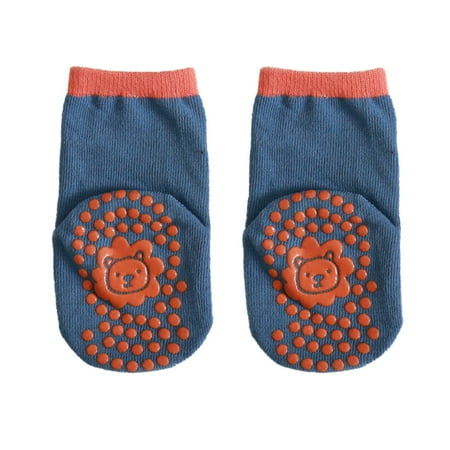 

Baby Boy Socks Trampoline Grip Anti Non Slip Sticky Grips Warm Cute Socks Beige S