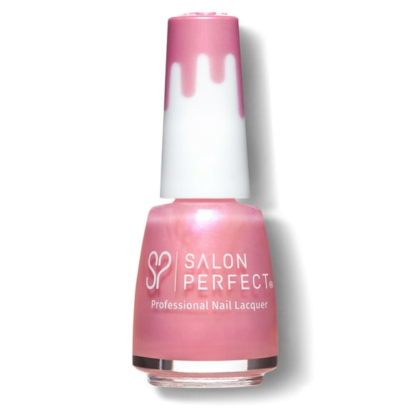 Salon Perfect Glazed Nail Polish, 381 Candy Skies, Pink Glaze, 0.5 fl oz