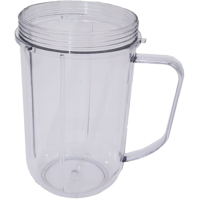 Replacement 16 Ounce Party Mug Jar Cup, Compatible with Magic Bullet MB-1001, MB-1001B, MBR-1101, MBR-1701, MBR-1702, MBR-0301 Blenders, Replacement Part Cup