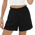 thumbnail image 2 of Sentmoon Hiking Shorts High Waist Lounge Shorts Women Breathable Solid Color Regular Fit Women Shorts with Pockets Streetwear for Work and Weekend Holiday S-2XL, 2 of 8