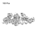 thumbnail image 3 of 100uds Topes superiores en U Unique Bargains #8 Tono Plateado, 3 of 6