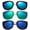 3 Pack Black Green, Green & Blue, variant on 3 Pack Velvet Plastic Cateye Frame Fashion Keyhoel Vintage Sunglasses for Women, Flat Lens with Mirror