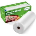 thumbnail image 1 of - Rollo de sellado al aspiradora de alimentos de 11 x 150 pi con dispensador de cortador, rollos de bolsa selladora al aspiradora de grado comercial, bolsas de aspiradora sin BPA, ideal para, 1 of 5