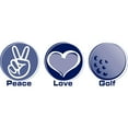 thumbnail image 3 of CafePress - Peace Love Golf Baseball Tee - Cotton Baseball Jersey, 3/4 Raglan Sleeve Shirt, 3 of 4