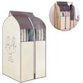 thumbnail image 1 of Bolsa para colgar ropa, bolsa organizadora para ropa, almacenamiento con ventanas de PVC transparente, cubierta para perchero, cubierta para ropa a prueba de polvo (Beige, A), 1 of 5