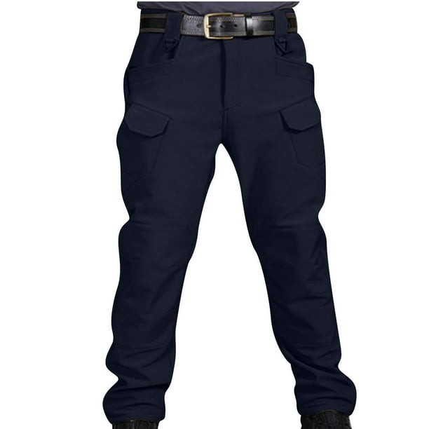 WXLWZYWL Mens Casual Cargo Pants Elastic Waist Stretch