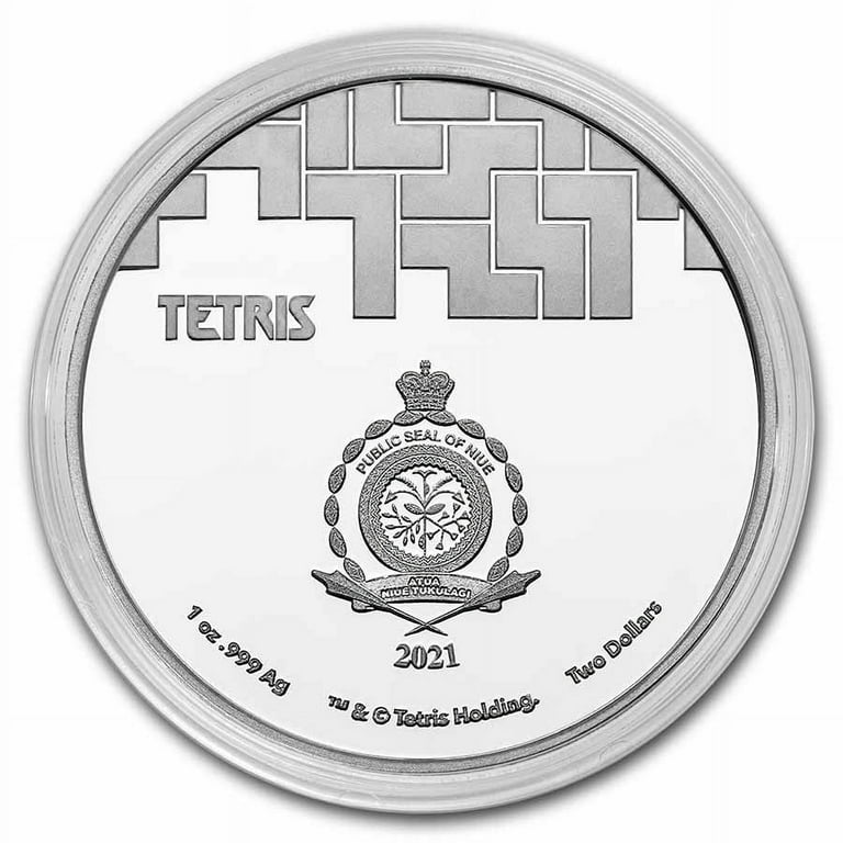 最新銀貨2021 1 オンス　Niue Tetris - St Basil's 2021 Niue 1 oz Silver $2 Tetris™ St. Basil's Cathedral BU