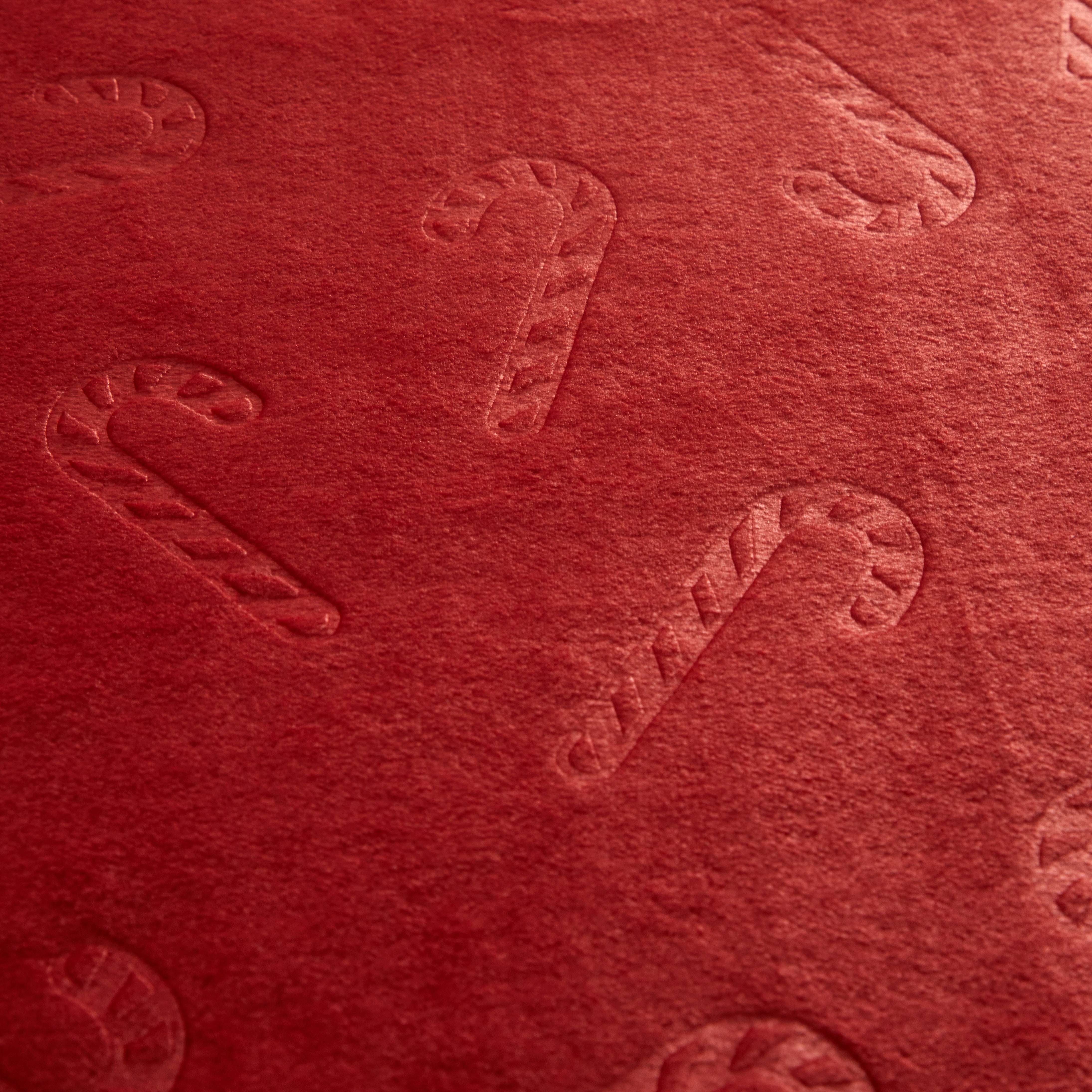Holiday Time 50"x60" Red Candy Cane Plush Throw, All Ages