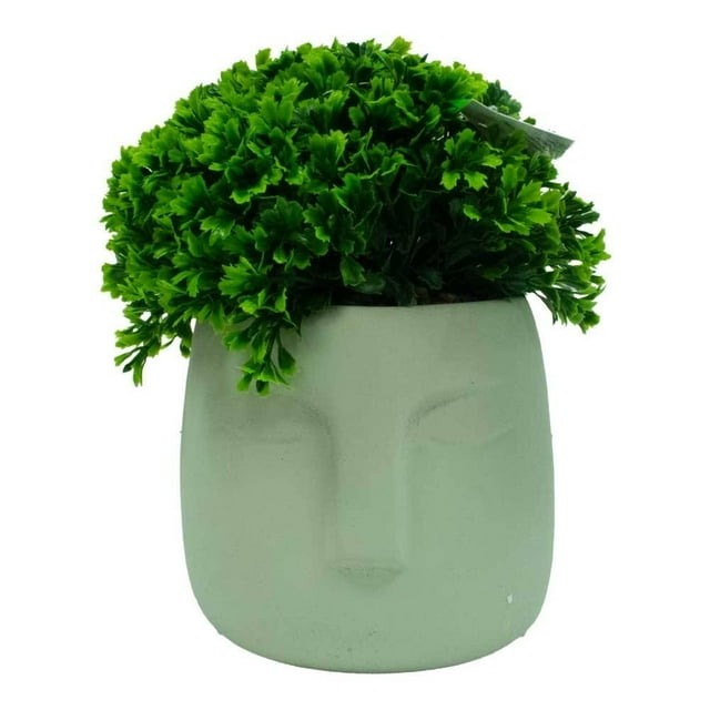 Planta Artificial con Maceta Mainstays 18 cm Maceta con Diseño de Cara