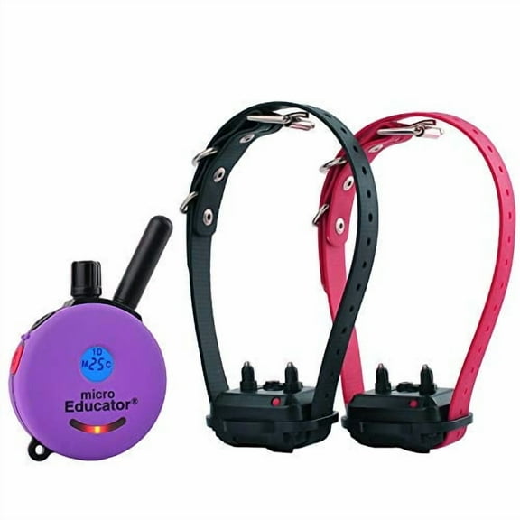 E-Collar ME-302 Two Dog Micro Collar Remote Dog Trainer - 1/3 Mile - Tapping Sensation & Pavlovian Stimulation