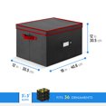 thumbnail image 4 of OSTO Squared Christmas Decorative Ornament Storage Box with Lid for 36 Holiday Ornaments, 4 of 4