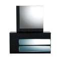 thumbnail image 1 of HomeRoots 384014 Miroir Noir Moderne avec des Lignes Angéliques Propres, 1 of 1