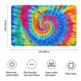 thumbnail image 3 of Colorful Rainbow Tie Dye Spiral Pattern Bathroom Rugs Mat,Non Slip Microfiber Bathroom Rug,Rubber Backing,Soft Bathroom Mats for Bathroom Floor,Tub and Shower,20x32in(50x80cm), 3 of 5
