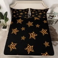 thumbnail image 2 of Feelyou Leopard Print Stars Bed Sheets, Fashion Cartoon King Sheets, 4 Pieces, 2 of 7