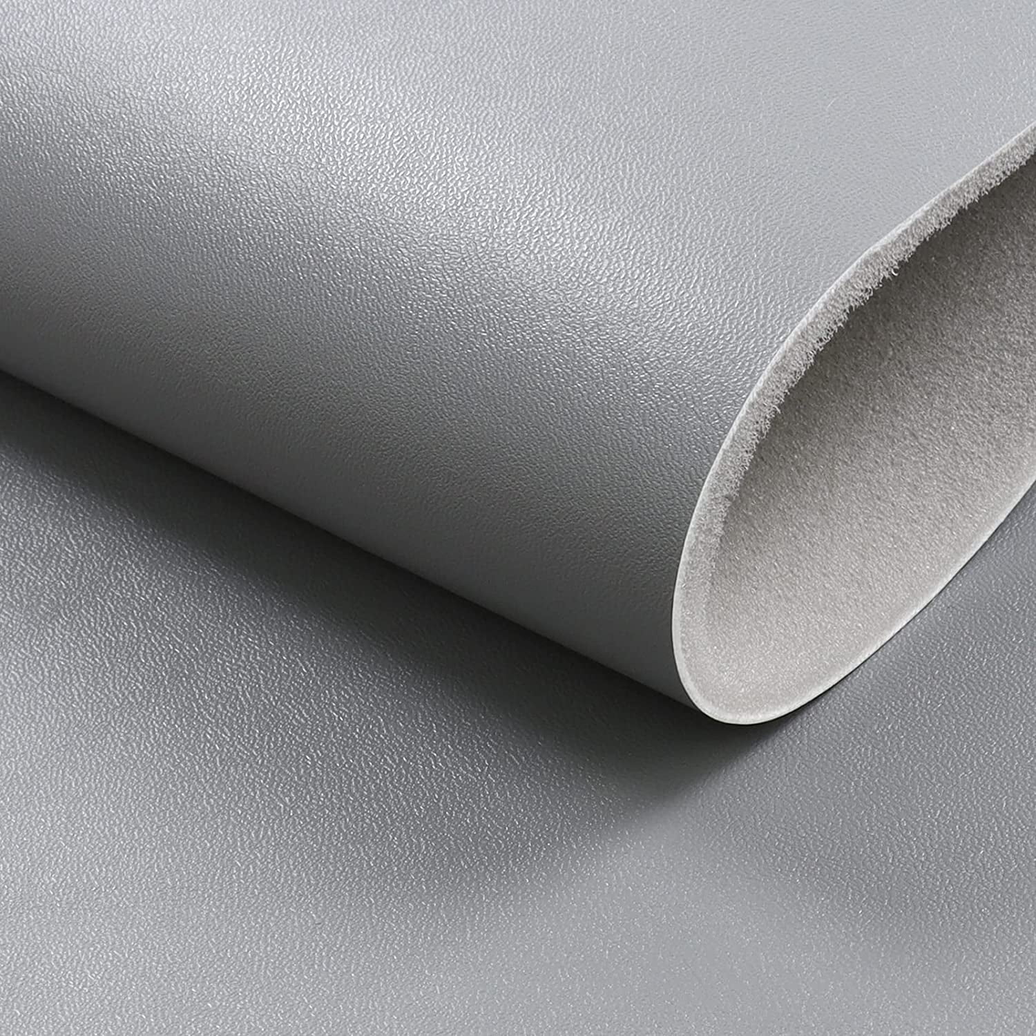Foam Backed Vinyl Marine PU Fabric - 5/16" Foam Backing 54" Wide for Automotive/Home Headliner, Furniture Upholstery, Headboards, Replacement/Repair/DIY Sold - Grey
