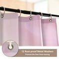 thumbnail image 5 of 4-Piece Bathroom Set with Waterproof Shower Curtain with Non-Slip Bath Mat, U-Shaped Mat & Toilet Lid Cover A Pink Anemone Flower, 5 of 8