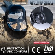 Safe Handler Full Face Protector Shield with Clear Polycarbonate Visor, Reusable Safety Face Shield, Black (Pack of 1)