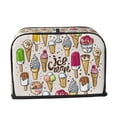 thumbnail image 2 of Goofa Ice Cream Print Toaster Cover 2 Slice, Two Slice Bread Machine Cover Quilted Toaster Covers Bread Maker Cover Kitchen Appliance Cover, 2 of 7