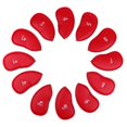thumbnail image 4 of facefd 12 Pièces Imperméable en Cuir PU Golf Couvre-Tête de Tête de Fer Ensemble Rouge, 4 of 5