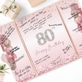 thumbnail image 6 of Rose Gold 80th Birthday Party Decorations, Happy 80th Birthday Alternative Signature Guest Book for Women Pink Cheers to 80 Years Old Gifts 80 Birthday Signing Card Board Party Supplies, 6 of 9