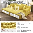 thumbnail image 3 of Oversized Convertible Chaise Lounge 97 Inch Yellow Corduroy 2 Seater for Apartment Dorm, 3 of 8