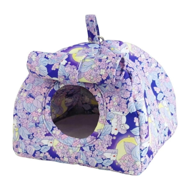 Hamaca colgante tipo nido para pájaros, ideal para hámsteres, loros pequeños y medianos. Violeta