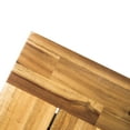 thumbnail image 5 of Jace Acacia Wood Outdoor Dining Benches, Set of 2, Teak and Rustic Metal, 5 of 7
