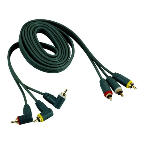 Composite Home & Car Audio Gold-Plated RCA Cable 3FT.