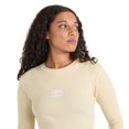 thumbnail image 3 of Umbro - Top Crop de Manga Larga para Mujer (Biscotti, Blanco), 3 of 4